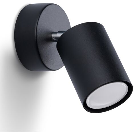 Applique murale Sollux Lemmi orientable noire GU10