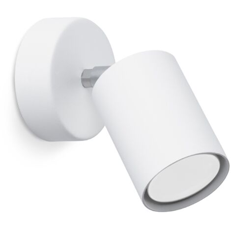 Applique murale Sollux Lemmi tube réglable blanc GU10