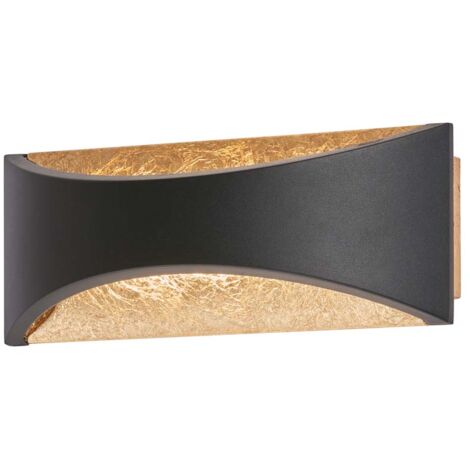 Applique murale spot extérieur lampe de jardin LED métal noir IP44