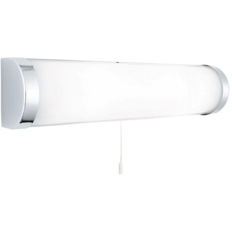 Applique murale Spot Lampe chromée Tube en verre Dimmable Blanc Salle de bain Éclairage