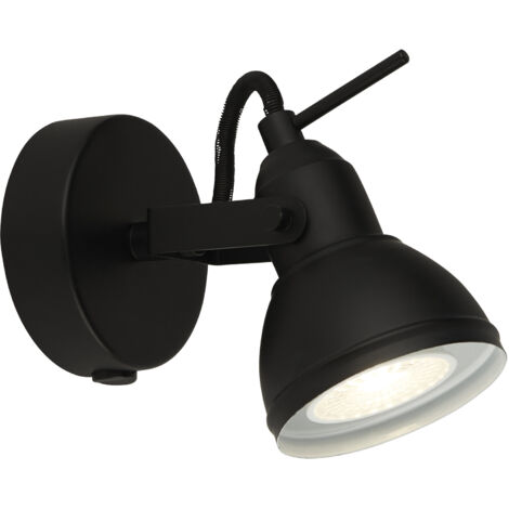 Applique murale spot lumineux métal noir spot chambre lampe