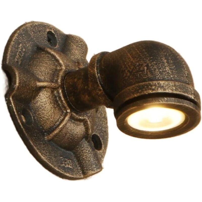 Applique murale style loft en fer, style steam punk, LED 3 W, applique murale en métal, lampe murale d'intérieur