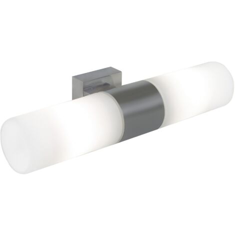 Applique murale TANGENS Double Verrerie Acier Brossé, H.9.7 - IP44 - E14 /Nordlux Intérieur