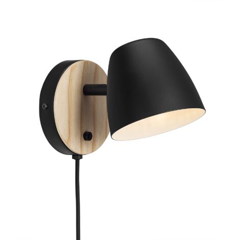 Applique murale THEO  Métal Noir, H.13 - IP20 - GU10 /Nordlux Intérieur