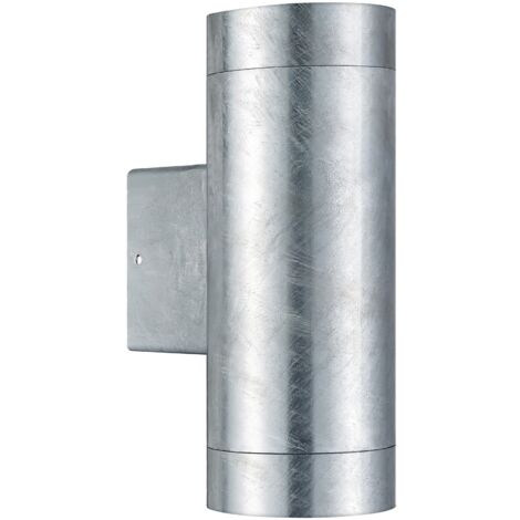 Applique murale TIN Maxi Double Acier galvanisé Acier galvanisé, H.20.5 - IP54 - GU10 /Nordlux Extérieur