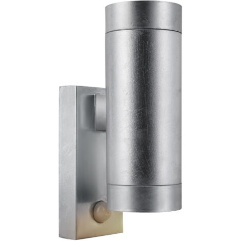 Applique murale TIN Maxi Double Sensor Métal Acier galvanisé, H.24,3  IP54  GU10 /Nordlux  Extérieur