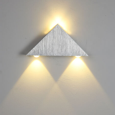 Applique murale triangulaire LED, éclairage d'ambiance pour couloir, spot (3W, lumière chaude)