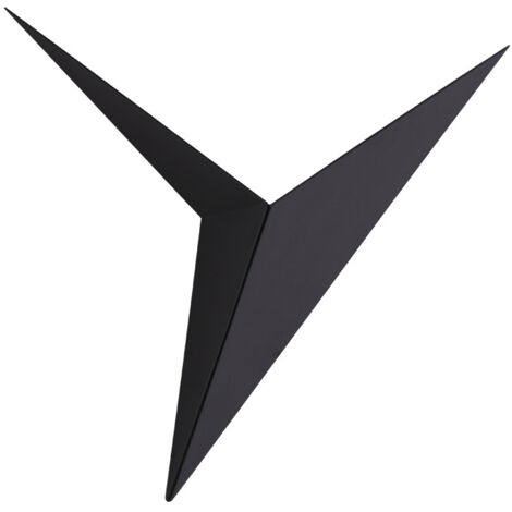 Applique murale triangulaire LED en fer, applique noire, applique industrielle, éclairage intérieur, applique Art Déco pour salon, chambre, table de chevet, hôtel, bar (lumière chaude) [Classe énergét