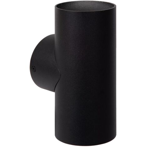 Applique murale tube noir Bondi alu 2xGU10 50W Lucide