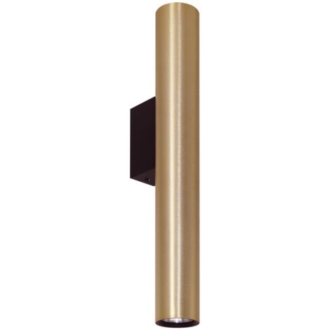 Applique murale tube vert. or/noir haut/bas 2xGU10 Polux