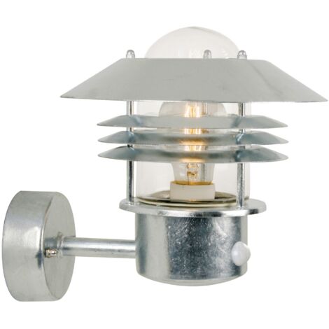 Applique murale VEJERS Up Sensor Acier galvanisé, H.23 - IP54 - E27 /Nordlux Extérieur