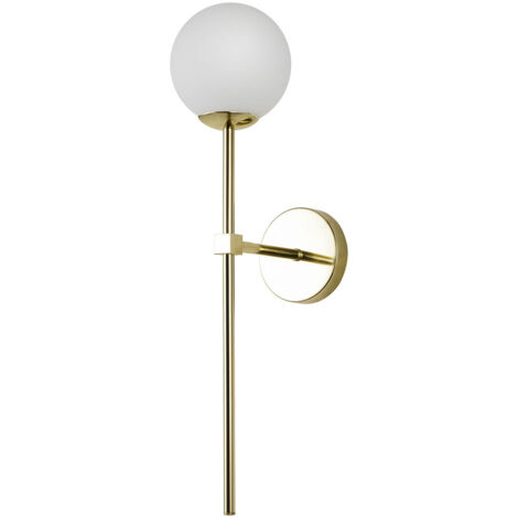 Applique murale verticale or globe blanc G9 Piruleta