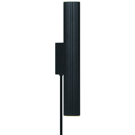 Applique murale VICO Long Aluminium Noir, H.35  IP20  GU10 /Nordlux  Intérieur