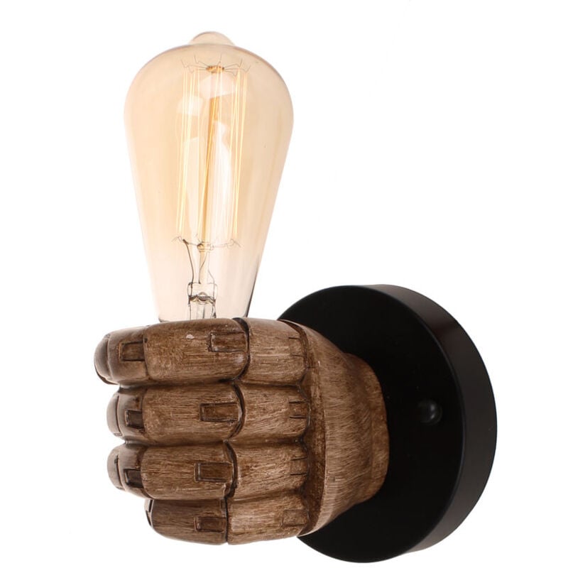 Stoex - Applique Murale Vintage Lampe Murale Créative En Forme De Poing Gauche Applique Murale Antique Pour Chevet De Chambre à Coucher Loft Bar