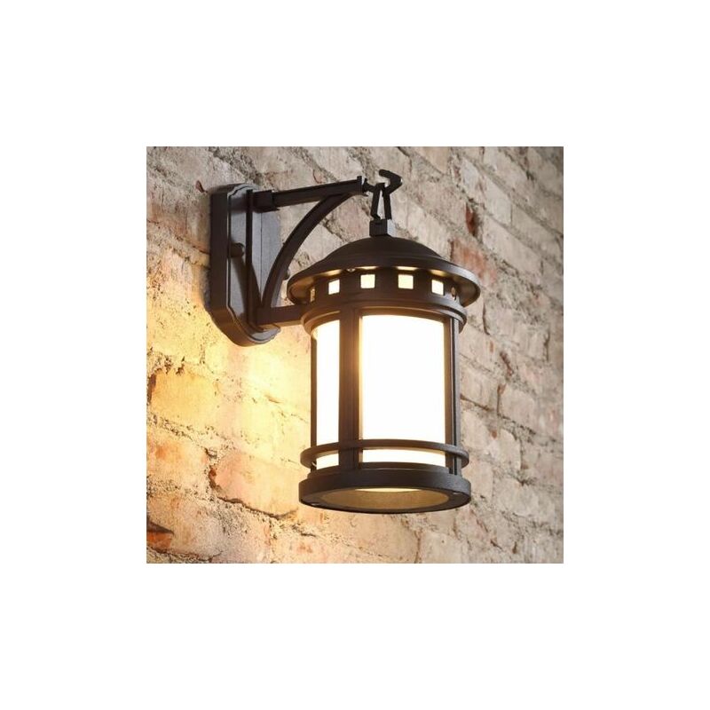 Applique Murale Vintage Luminaire Extérieur Lampe industrielle Metal rétro Fer Mur de feu éclairage 18×24×31CM