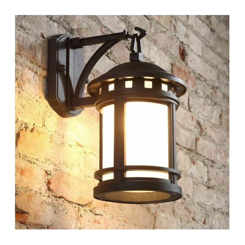 Applique Murale Vintage Luminaire Extérieur Lampe industrielle Metal rétro Fer Mur de feu éclairage 18×24×31CM