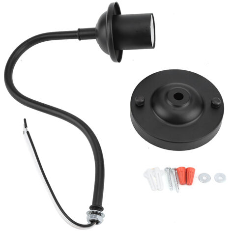 Applique Murale Vintage Noir Fer Forgé Simple Luminaire E27 90-250V