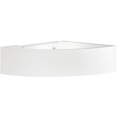"Applique MYKONOS in gesso bianco verniciabile con diffusore in vetro satinato"