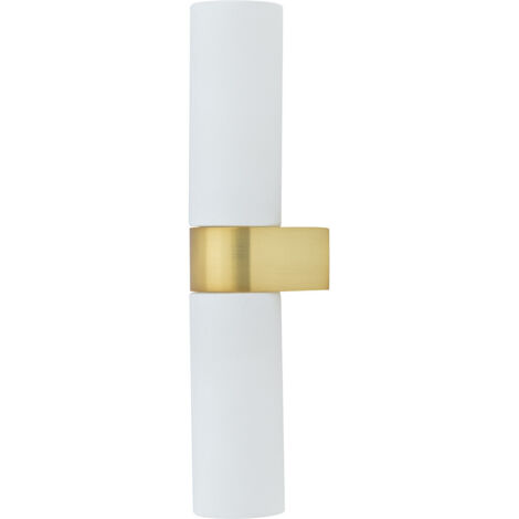 Applique NATALIE bianco/ottone tubo verticale 2xG9 IP44