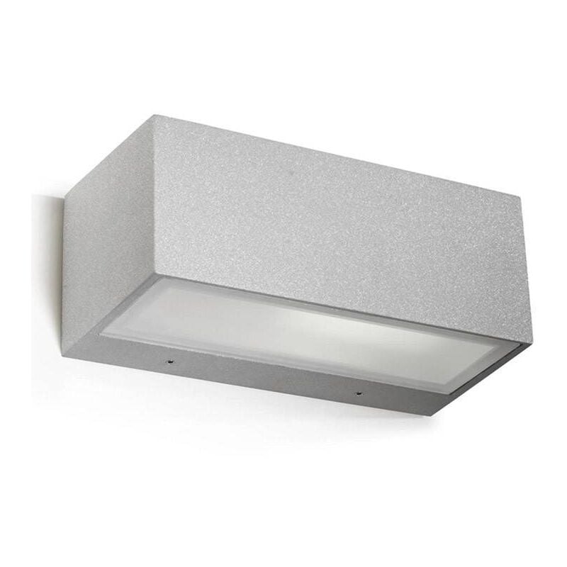 Nemesis Aluminium - Applique murale extérieure à 1 ampoule grise IP54, E27 - Leds-c4