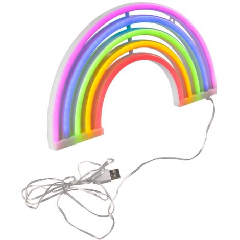 Applique neon arcobaleno LED 3W USB/batterie per bimbi Polux