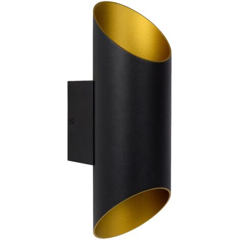 Applique nera a tubo in metallo QUIRIJN 1xG9 40W Lucide