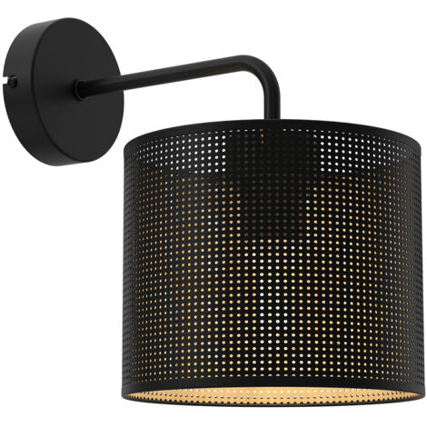Applique nera opaca interno oro Loft E27 15W Luminex