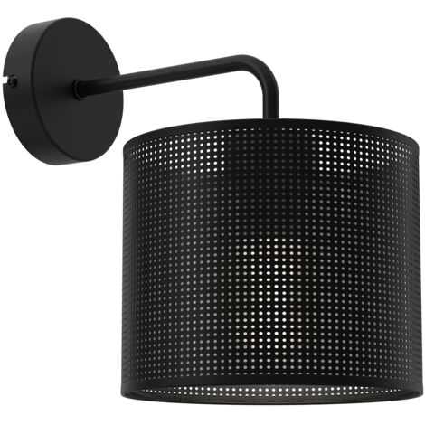 Applique nera opaca Loft Shade rete E27 15W Luminex