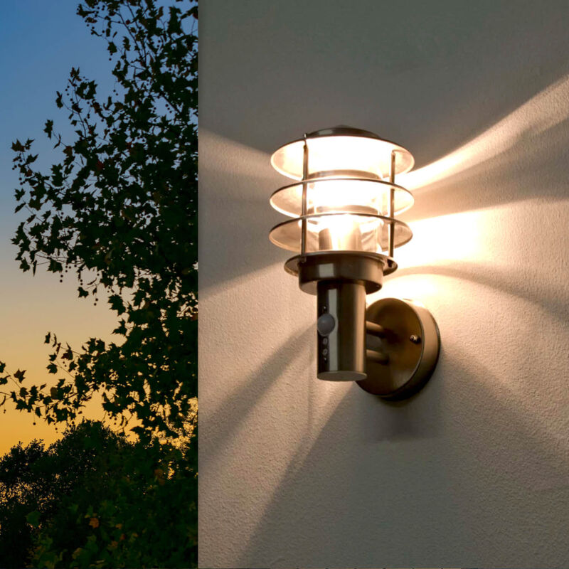 Applique d'extérieur flandern noire au design moderne Up&Down E27 éclairage indirect