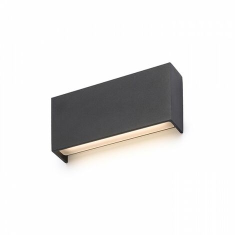 Applique noire TORINO 230V LED 2x5W IP54 3000K