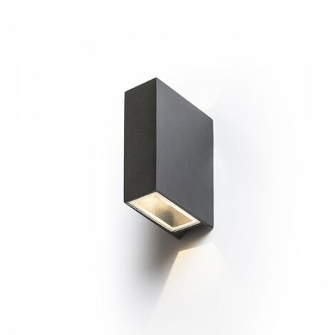 Applique noire UKKO 230V LED 2x3W 55à‚Â° IP54 3000K