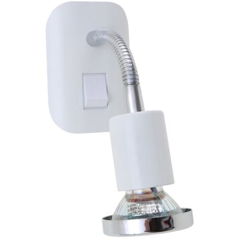 Applique Nordico Clip Metallo Bianco 1 Luce Gu10