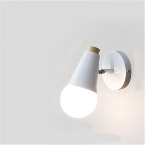 Applique Nordique Chambre Lampe de Chevet Macaron Moderne Minimaliste Salon Fond décoration Murale Lampe,Blanc (sans source lumineuse)