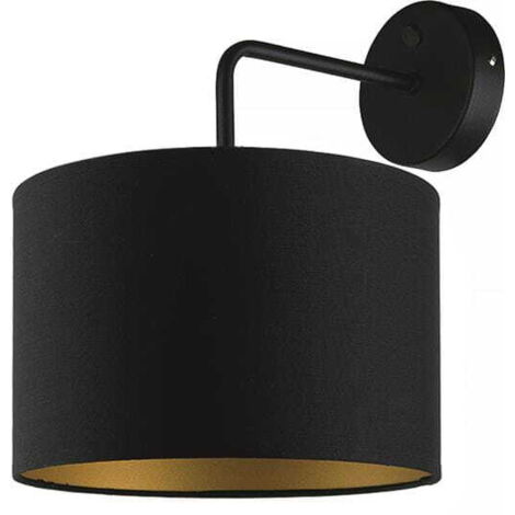 Applique Nowodvorski ALICE nera oro tessuto E27 60W