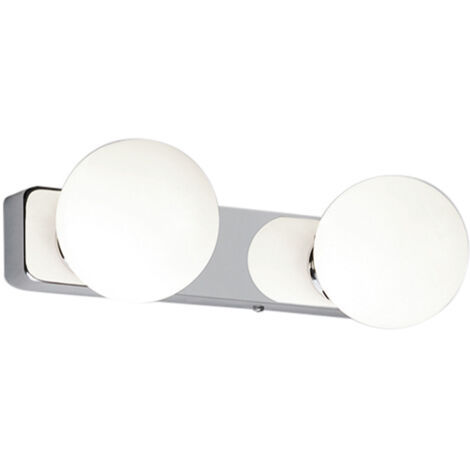 Applique Nowodvorski Brazos verre chrome blanc IP44 2xG9