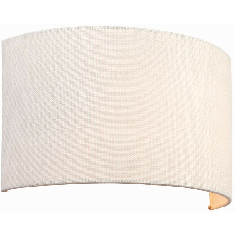 Obi - 1 Applique Murale Lumineuse Up & Down Vintage Lin Blanc, Coton Polyester, E27 - Endon