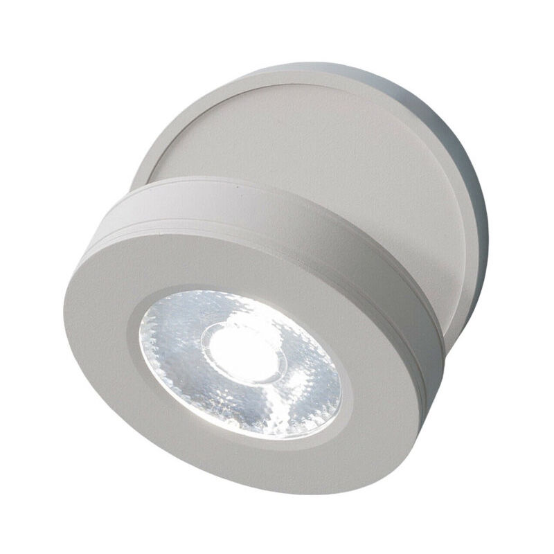 Image of Vetrineinrete - Applique orientabile 1 led cob moderno 7 watt lampada da muro parete soffitto bianco luce fredda 6500k