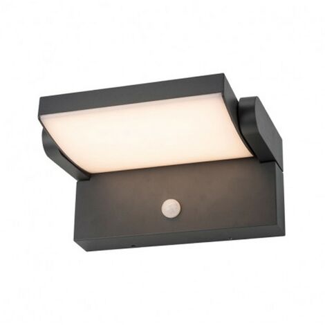 Applique orientable LED CASPER - 12W + Détecteur Miidex Lighting®  blanc-neutre-4000k - anthracite