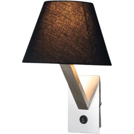 Applique Orlando abat-jour noir satiné E27 40W Maxlight