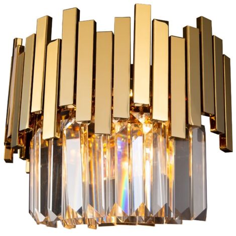 Applique oro rettangoli con cristalli Trend W0251 3xG9