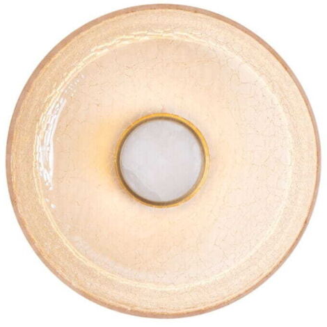 Applique ottone vetro ambra Ø35 LED 9W Maxlight W0353
