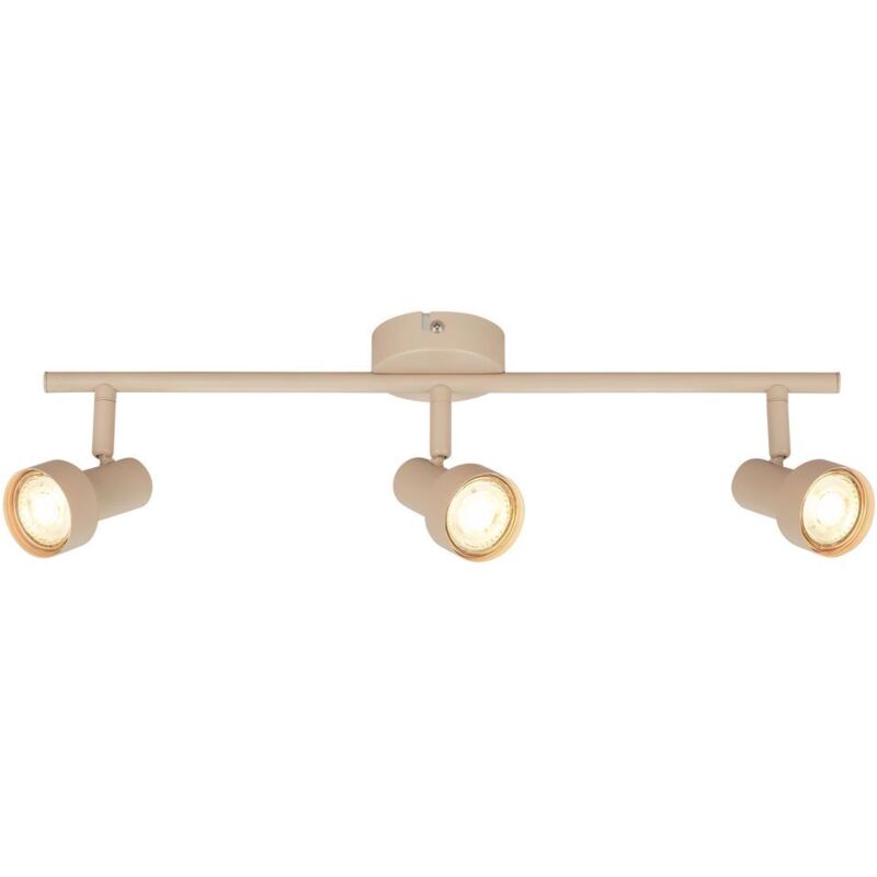 BRILONER Beige 3 Light Adjustable Metal Ceiling Spotlight for GU10 Bulbs