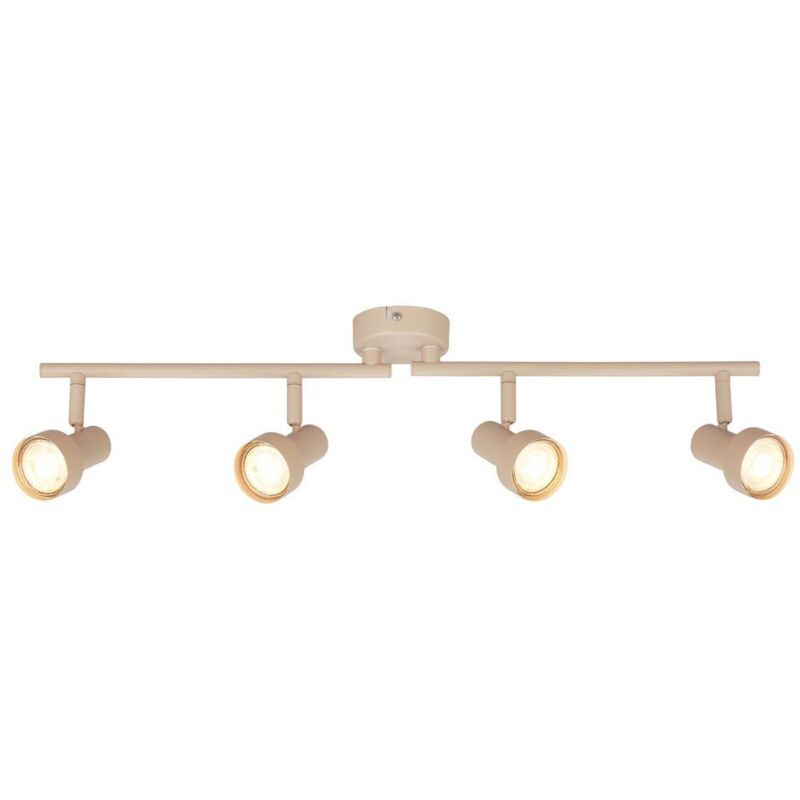 BRILONER Beige 4 Light Adjustable Metal Ceiling Spotlight for GU10 Bulbs