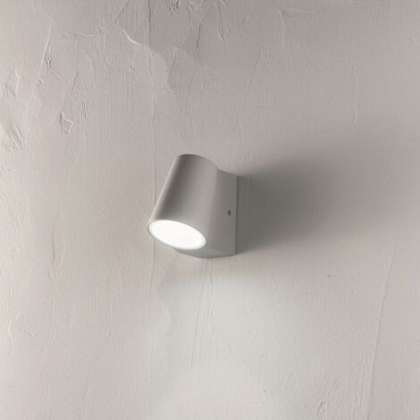 Applique OWEN per esterni LED in alluminio Silver e diffusore in vetro 8x12 cm