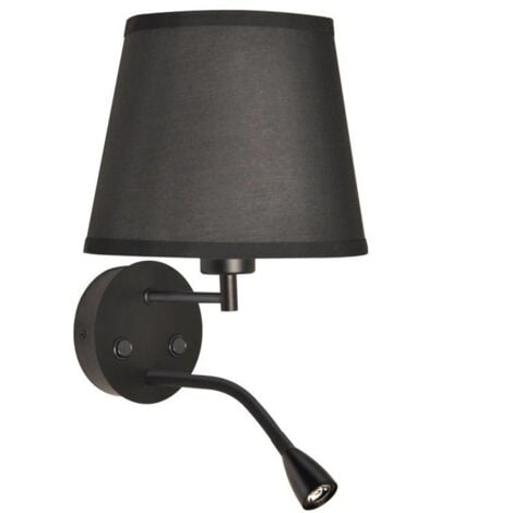 BARCELONA LED Applique "PAIR" E27 con faretto da lettura a LED da 3W