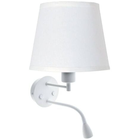 BARCELONA LED Applique "PAIR" E27 con faretto da lettura a LED da 3W