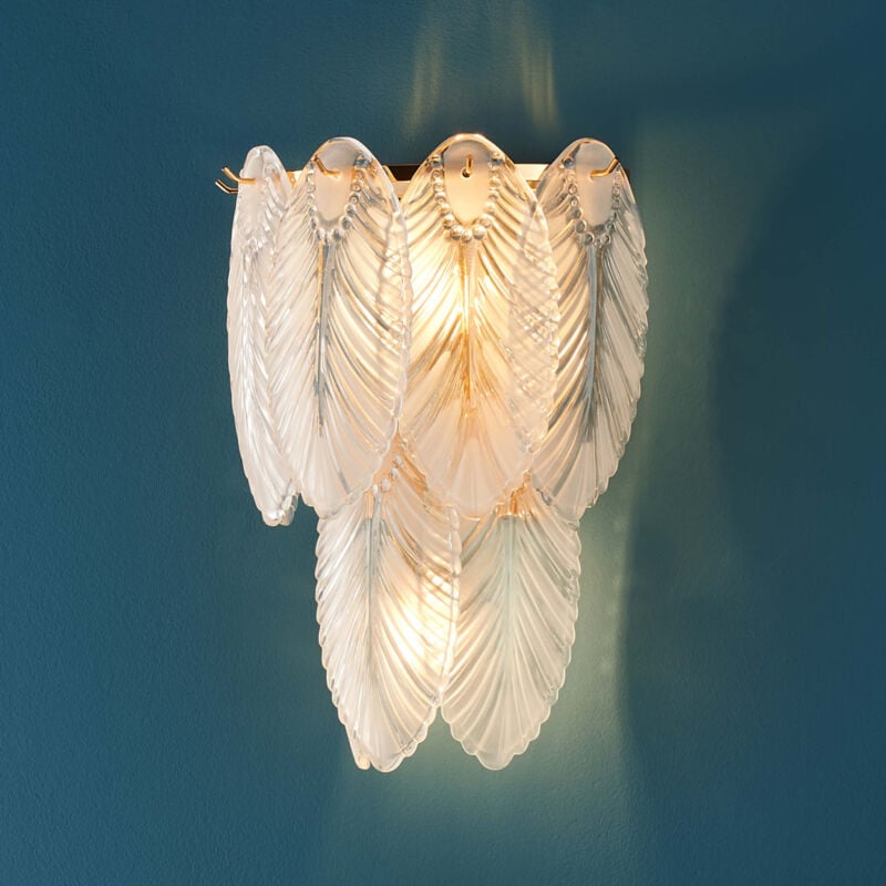 Applique pampilles opalines en verre - Julia