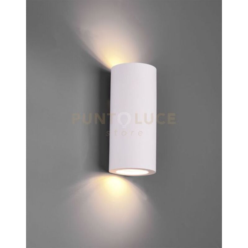 Zazou applique in gesso bi-emissione H.16,5CM 2 luci attacco GU10