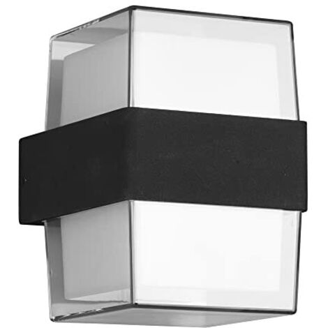 Applique Parete Led Esterno Doppio Diffusore Quadrato Antracite Molina GD Trio