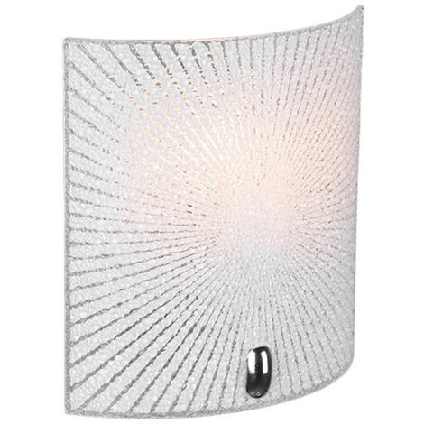 Applique Parete Moderna Vetro Trasparente Elisa 1xE27 Trio Lighting